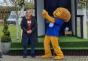 Roary at the Mascot Gold Cup presentations