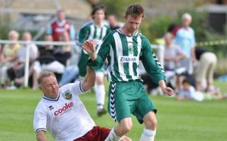 Nicky Trowers in action for Steeton (right)