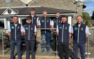 Keighley's Golf Club's first team for the scratch competition. Left to right: Luke Sagar, Corey Canning, Jake Blacka, David Atkinson, Steve Chimmes, Luke Chapman, Calum Grey.