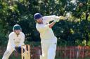 Ingrow's Will Rankin hits a six in his side's 13-run win over Haworth Road in the Mewies Solicitors Craven & District League Division One. Picture: Chris Hyslop 