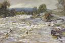 The River Wharfe in flood by Arthur Reginald Smith.