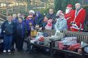 Yorkshire Motorbike Ride Out Group members deliver presents to Haworth Riding for the Disabled