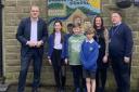 MP Julian Smith, left, during his visit to Bradleys Both Community Primary School