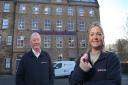 Susannah Walbank with father Robin Wright outside the recently-refurbished mill