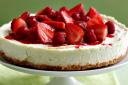 Strawberry cheesecake is prepared by Michelle