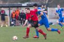 Chris Wademan charges forward to score for Silsden  Pictures: David Brett