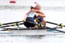 Memories to cherish: Kat Copeland hugs Sophie Hosking after winning gold in the lightweight double sculls