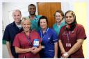 Some of the Airedale Hospital A&E staff members, who are also doing their bit to help coin in the cash for the Emergency Department Appeal