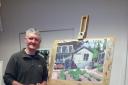 Bruce Mulcahy, who ran a demonstration about gouache painting at Keighley Art Club’s latest meeting