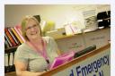 A&E clerk Linda Story knows first-hand the need for a comfortable waiting area for patients visiting the unit