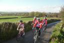 Bronte Wheelers members David Green, Gaynor Greaves and Joe Greaves out on a ride