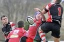 Prop Craig Spencer (blue scrum cap) was among the try scorers as Keighley produced another shut-out