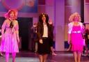 A scene from 9 to 5 in the West End, with Rebecca Hennessey, Angelique Duff, and Lois Banks