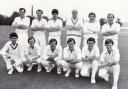 The Crossflatts first team pictured in 1982. It was arguably the greatest season in the club's history, as they won both the Aire-Wharfe League Division B title, and the Waddilove Cup, beating Alwoodley in the final of the latter tournament.