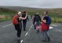 Walkers during the Yorkshire Three Peaks challenge