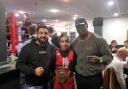 Sabaa Hussain (centre) had success at Valley Parade, as she won a Yorkshire belt earlier this month.