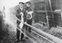 A rope walk and two rope makers photographed in about 1900 (image courtesy of Sunbury & Shepperton History Society)