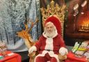 Santa in his grotto at Cliffe Castle Museum
