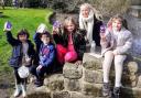 Young carers during the trip to East Riddlesden Hall