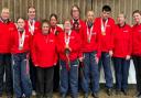 The Special Olympics contingent with its medals