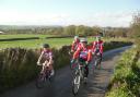 Bronte Wheelers members David Green, Gaynor Greaves and Joe Greaves out on a ride