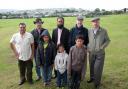 Town councillor Amjid Ahmed, centre, with members of the Friends of Burgess Field group
