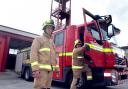 Crew Commander Pete Hanson, left, and Firefighter Andy Burden at Silsden Fire Station, which is looking for new on-call recruits