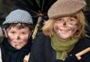 From left, young chimney sweeps Ethan Kellison-Mennott, 7, with Cadmus Neil, 8