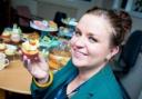 Jodie Hearnshaw, charity fundraiser at Airedale Hospital, with a few tempting treats