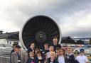 Children from Glusburn Primary School during their visit to the Rolls-Royce factory at Barnoldswick