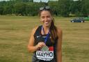 Jessica Mayho with her British Senior Athletics Championships silver medal