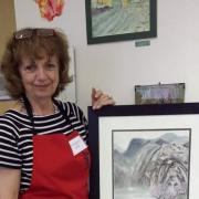 Anne Allen demonstrated Chinese painting