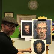 Richard Kitson visited Keighley Art Club to give a .  by Tracey Holmes.