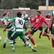 Mo Qasim, who moved from Campion to Silsden this summer, scored the Cobbydalers' opener. Picture: Alex Daniel.