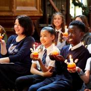 Taking part in a Christingle service
