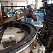 The dabbing brush on a Lister woolcombing machine (Bradford Industrial Museum)