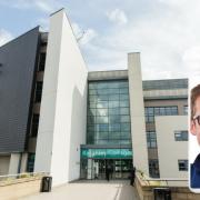 Keighley College, and inset, principal Kevin O'Hare