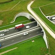 The type of 'green' footbridge proposed for the Aire Valley trunk road