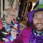 Jean Park-Goldthorp and friends at her 80th Mad Hatters tea party