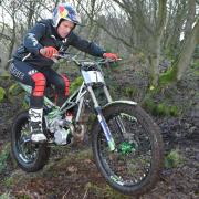 Dougie Lampkin doing what he does best at Howden Wood on Boxing Day in 2022.