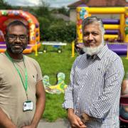 Councillors Fulzar Ahmed, left, and Kamal Hussain at one of the events