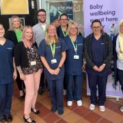 Team members at the baby wellbeing day