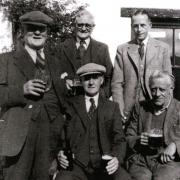 Owd tap oylers, from left, standing, Tom Lister Ellison, Bill Quinliven and Joe Harry Haigh, and seated, Ralph Whiteoak and Reg Ellison (image courtesy of John Langford). From Robin Longbottom's Memory Lane article