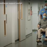 A still from an NHS video about the role of healthcare support workers