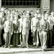 A group pictured outside Hotel Wiechmann