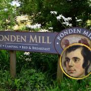 Ponden Mill is staging an event in celebration of Robert Burns, inset
