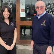 Breakfast Bites is welcomed by Keighley Golf Club’s bar and events manager Emma Lockhart and club president Peter Osborn