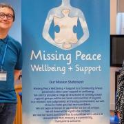 Emma pictured with Missing Peace Wellbeing + Support co-founder Nick Smith