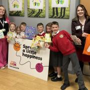 Books are donated to Cullingworth Village Primary School