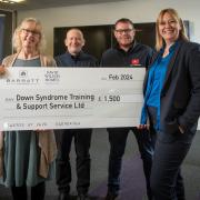 Down Syndrome Training & Support Service Ltd receives the cheque